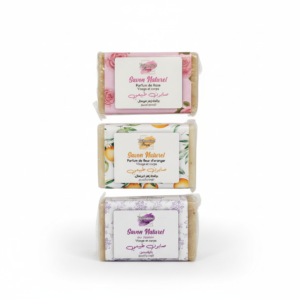 Savon naturel au Jasmin, à la Rose ou Fleur d'Oranger